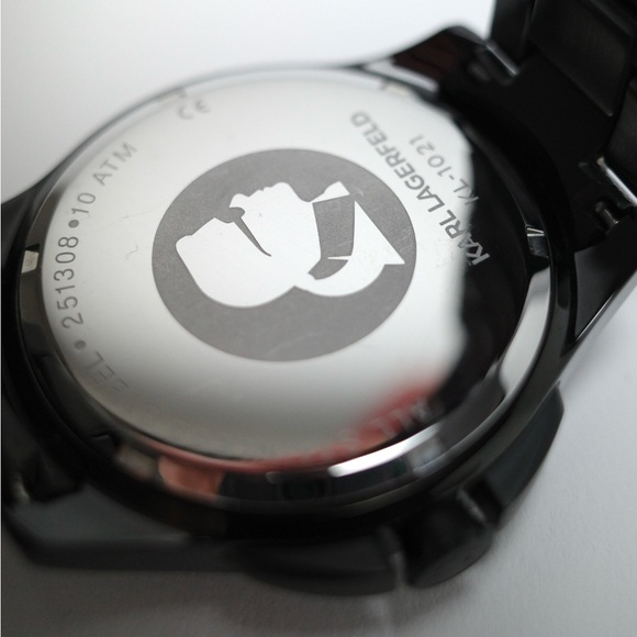 Karl Lagerfeld KL 1021 Unisex Black Ion-Plated Stainless Steel Bracelet Watch - Picture 7 of 11